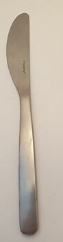 Knife brushed steel rounded blade