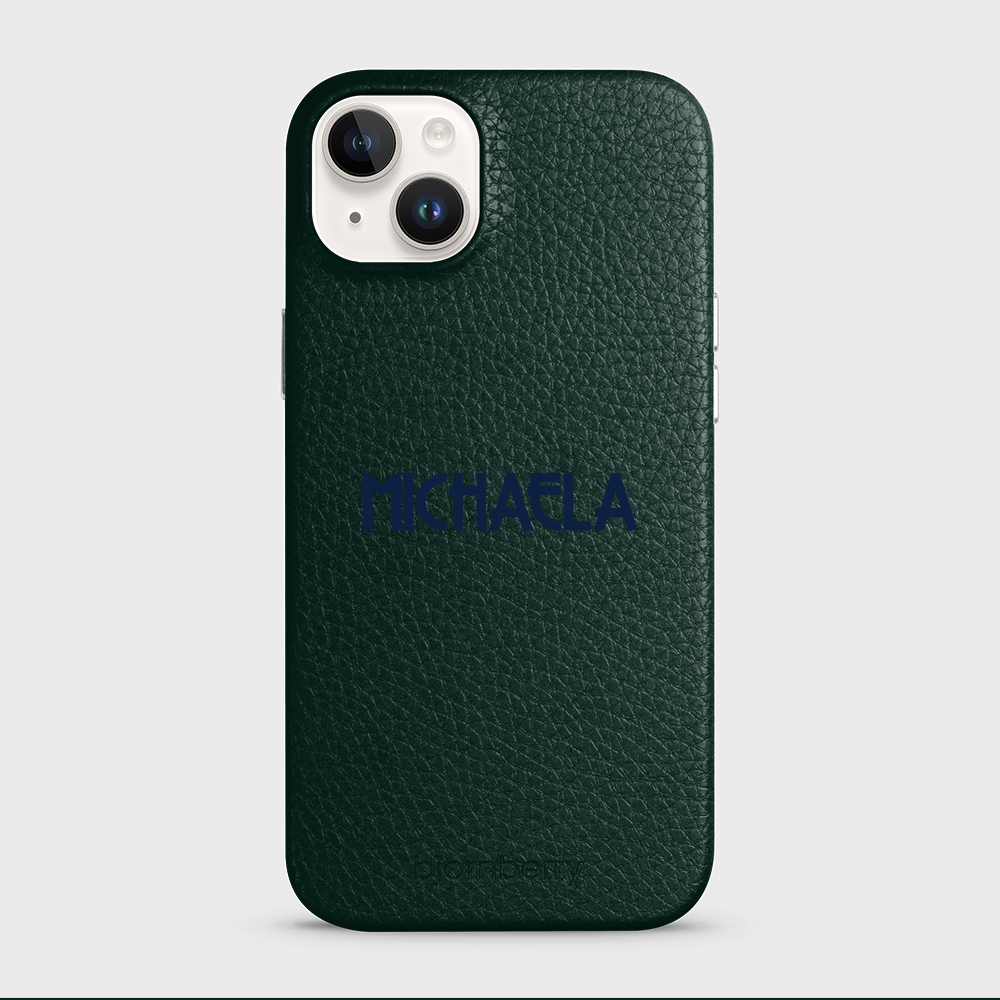 iPhone 14 Plus Personalised Leather Case - Art Deco Name - 27