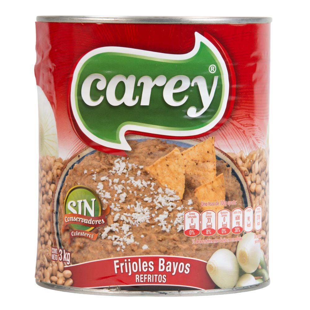Carey Frijoles Bayos Refritos 3 kg