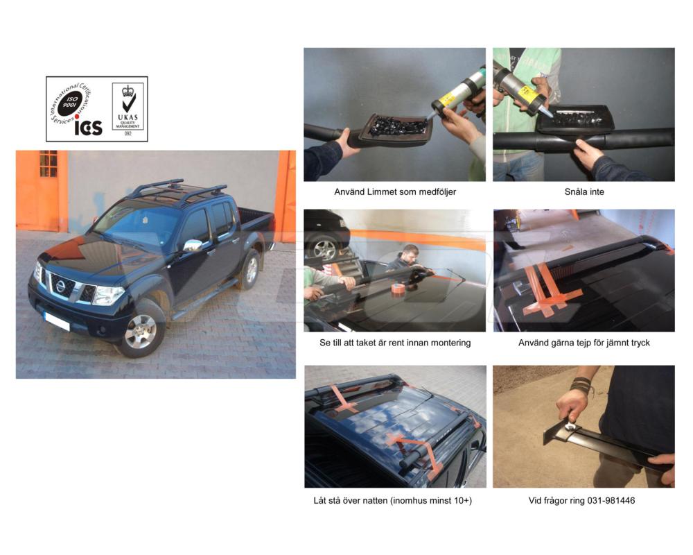 TAKRAILS BLACK m. tvärbalkar - Nissan King Cab 02-05 (D22) - 3