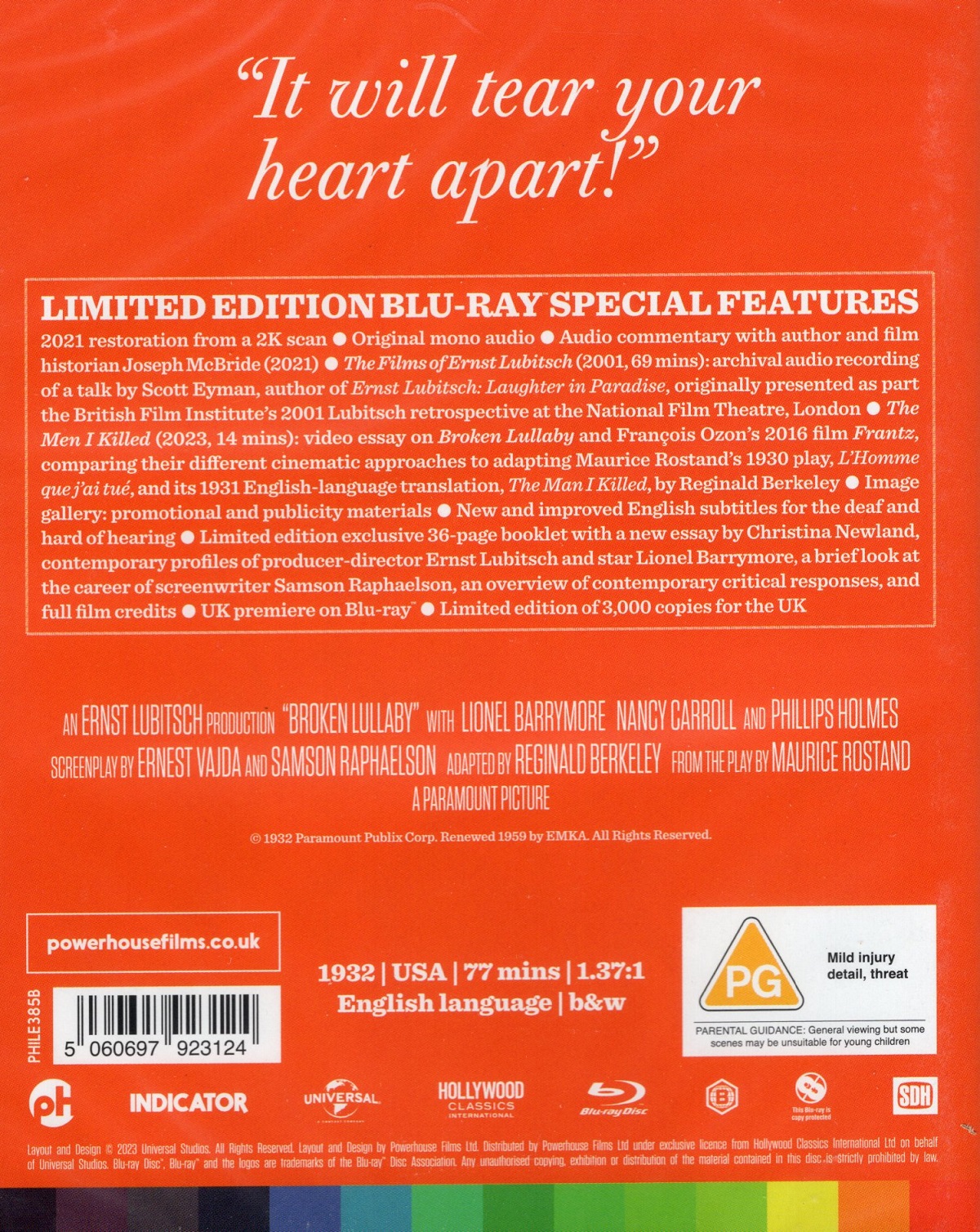 Broken Lullaby (Limited Edition) (ej svensk text) (Blu-ray) - 2