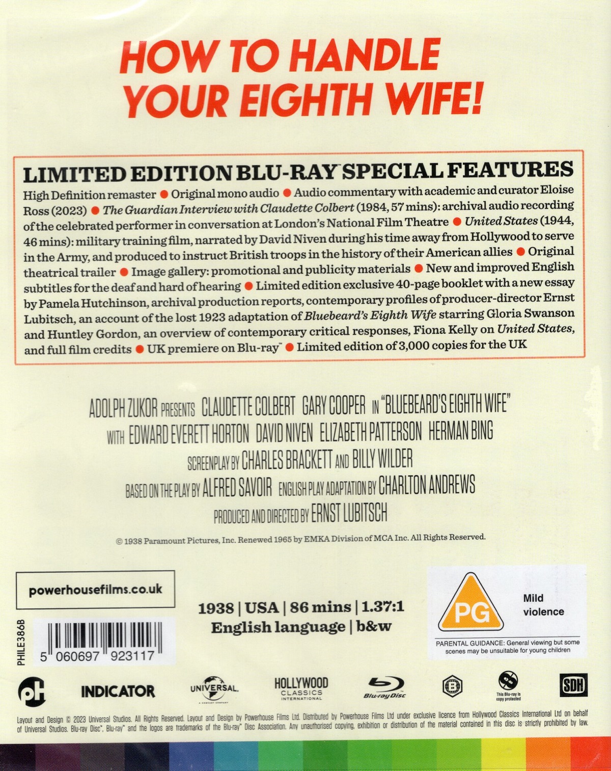Bluebeard's 8th Wife (Limited Edition) (ej svensk text) (Blu-ray) - 2