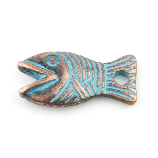 Charm,  Fish, bronze patina
