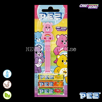 PEZ Dispenser CHEER BEAR PINK + Candy - Care Bears - PE21