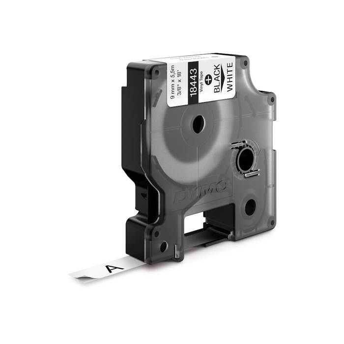 Märkband Rhino 9mm svart/vit