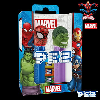 PEZ MARVEL TWINPACK SPIDERMAN AND HULK + Candy - LIMITED EDITION COLLECTOR-SET