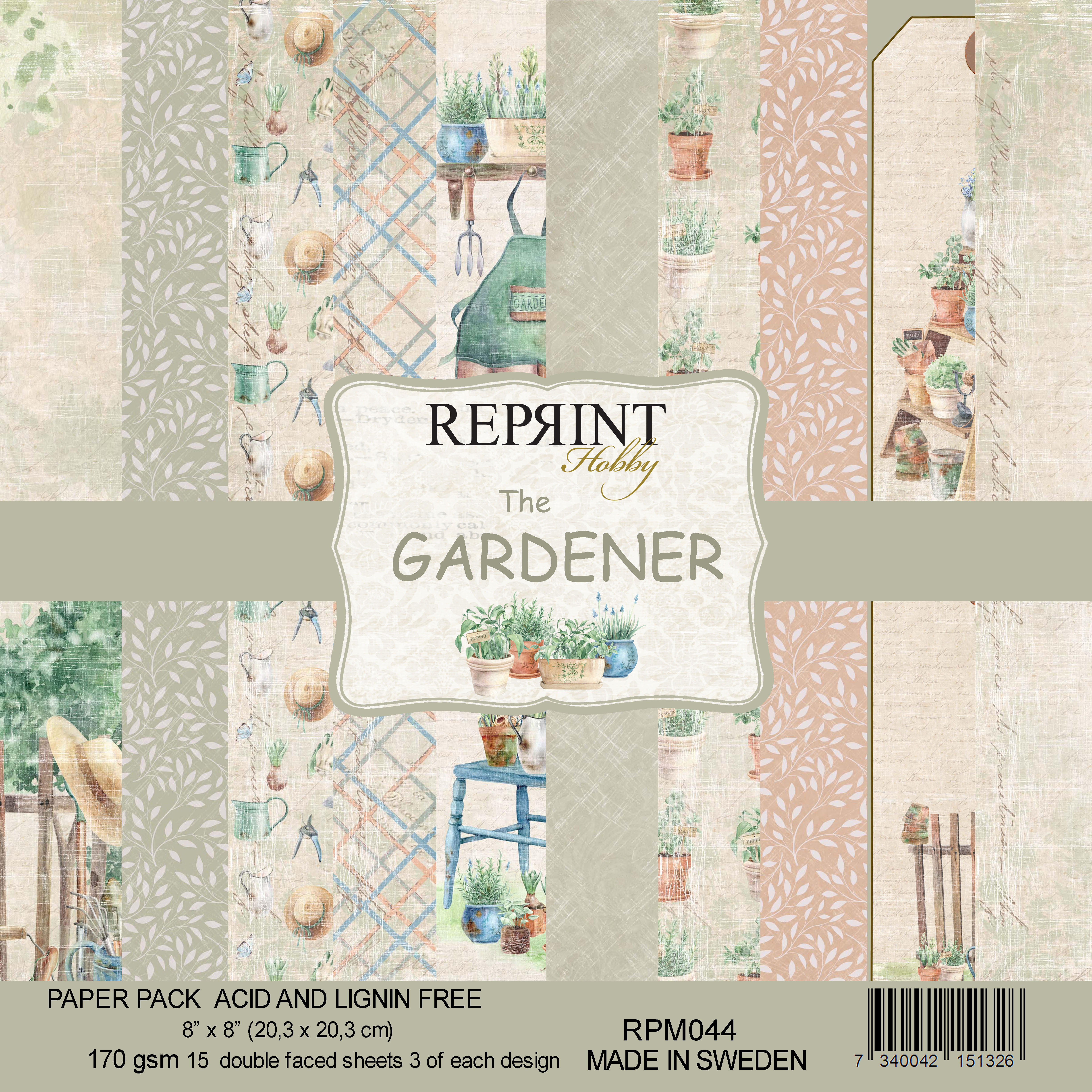  Reprint The Gardener collection 8"x8"
