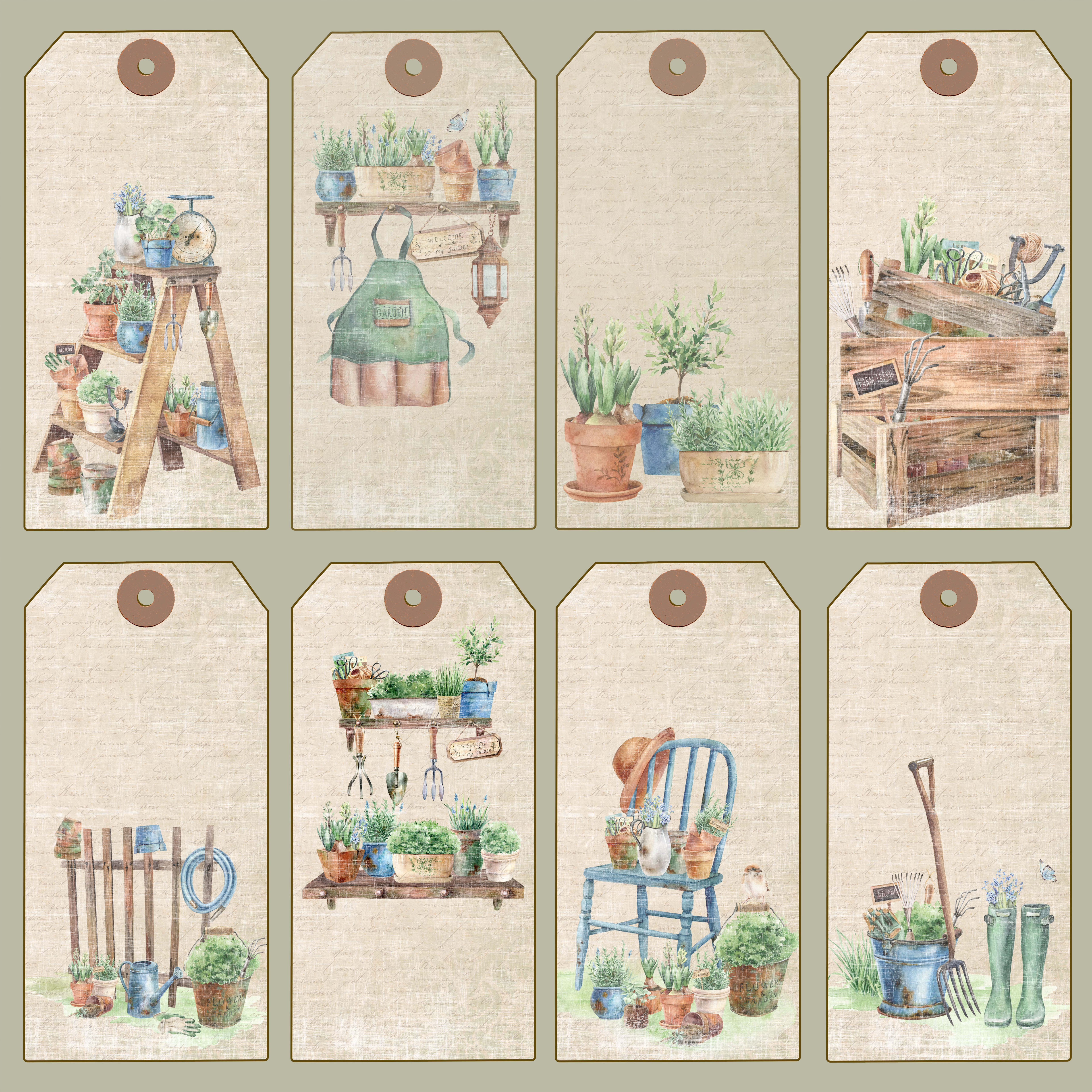  Reprint The Gardener collection 8"x8" - 10