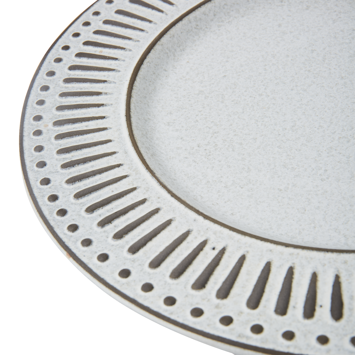 Assiette med dekorativ kant.