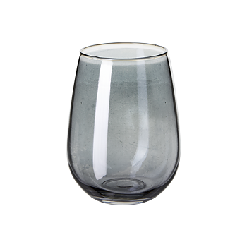 Hyde glas i rökblå glas.