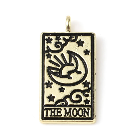 Charm  Tarot The Moon, Gold