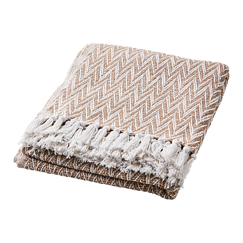 Anna filt i beige vit