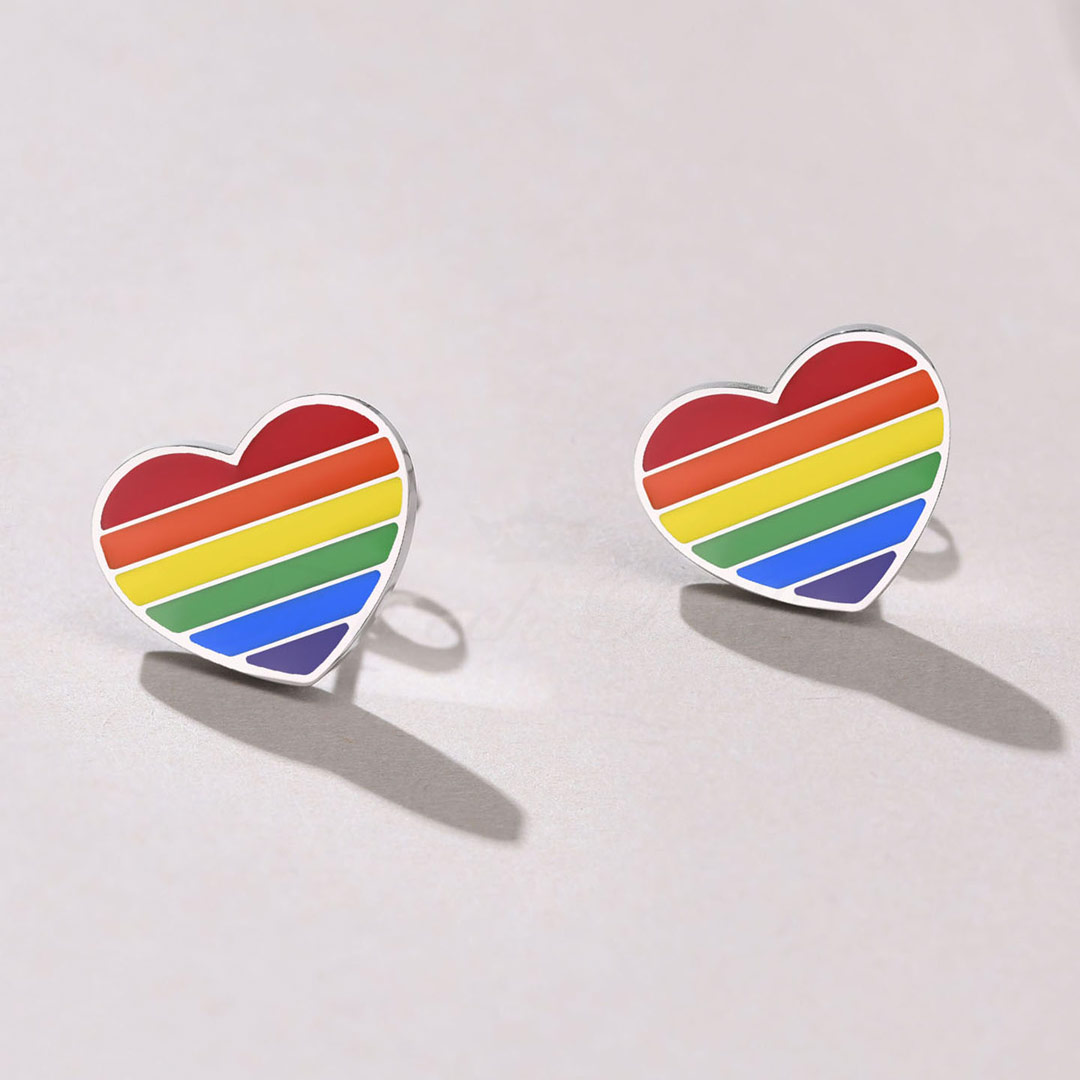 Pride Heart - Pride Heart Fashion Øreringe Kirurgisk stål 316L - 2