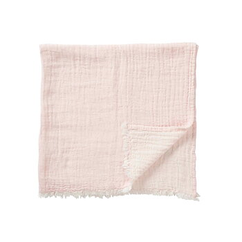 Lin/Bommulsfilt Duo Mini Rosa,70x90 cm - Klippan