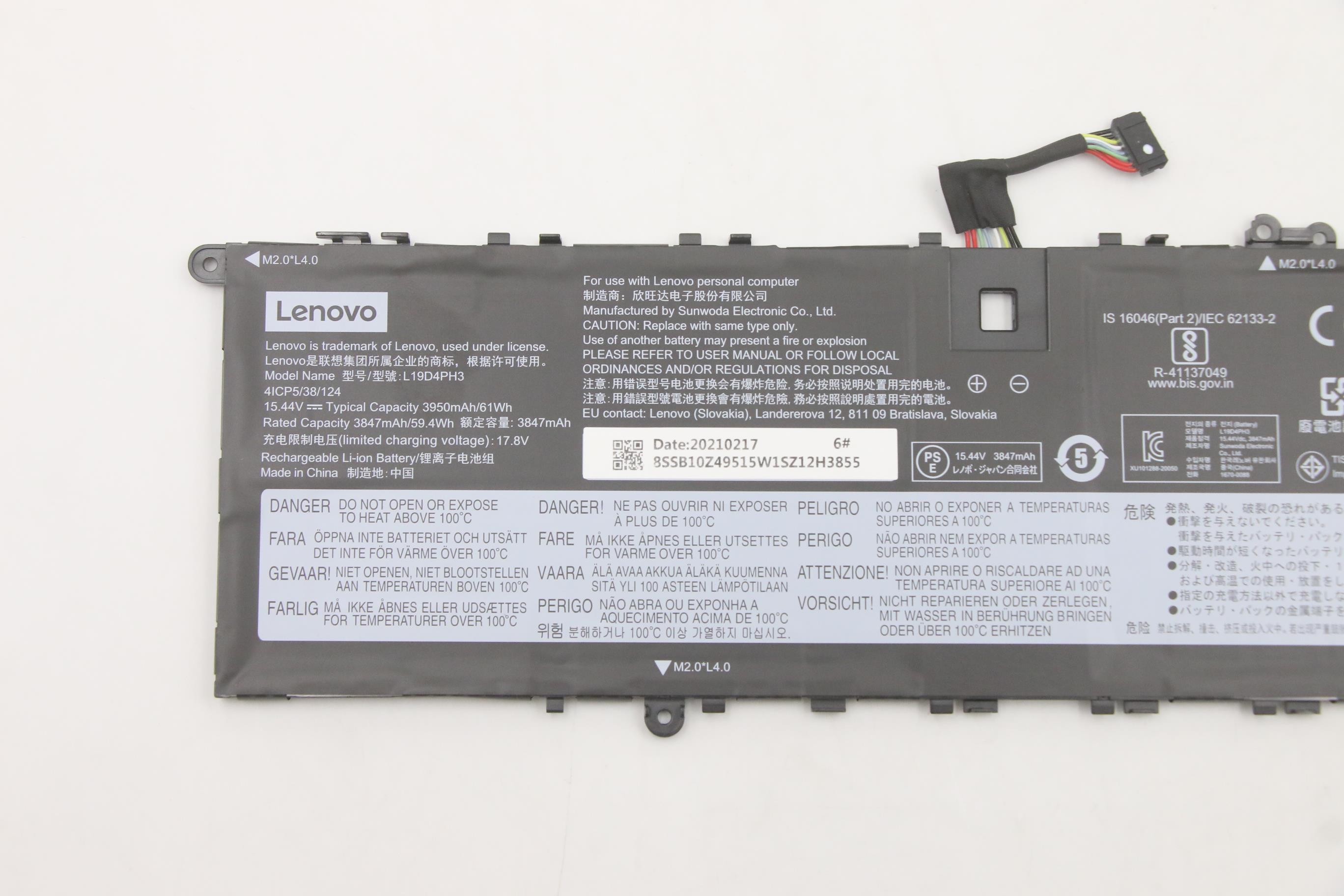 Lenovo BATTERY 4cell 61 Wh 15.44v - 3