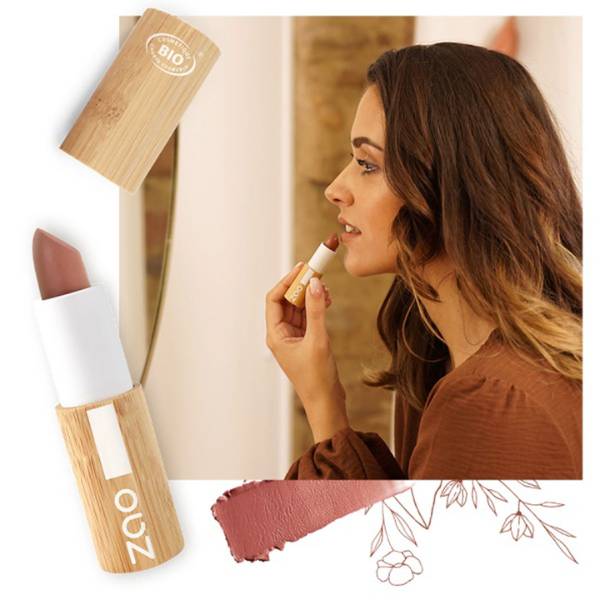 ZAO Cocoon Lipstick 416 Brownish Pink - 2