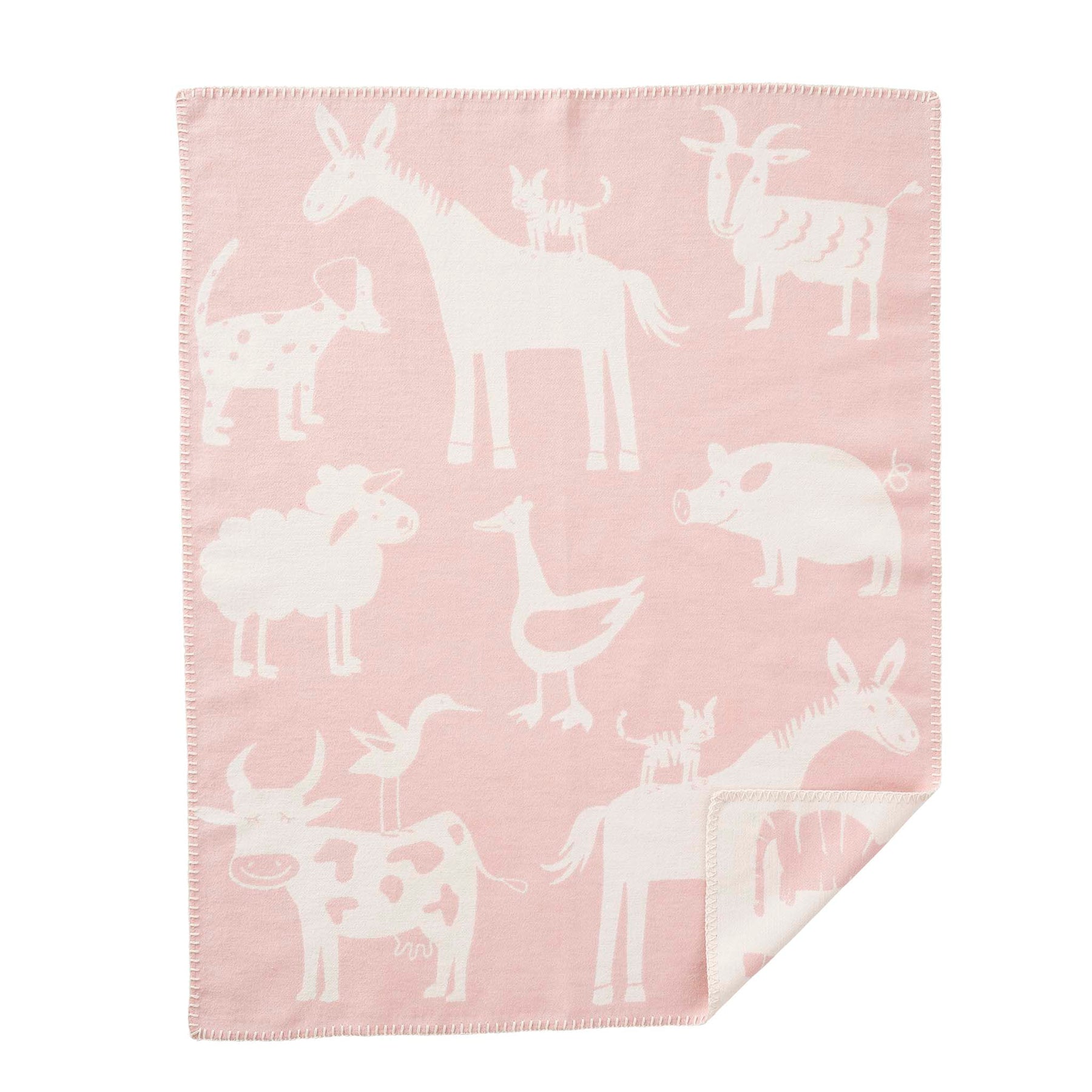 BARNFILT BONDGÅRD ROSA KLIPPAN