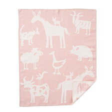 BARNFILT BONDGÅRD ROSA KLIPPAN