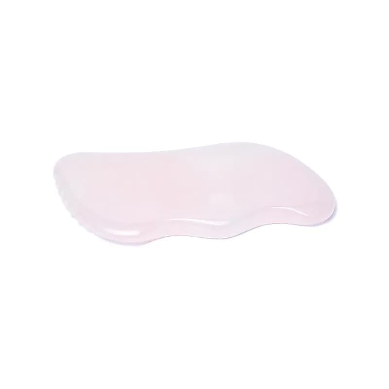 Rose quartz gua sha massage stone wave