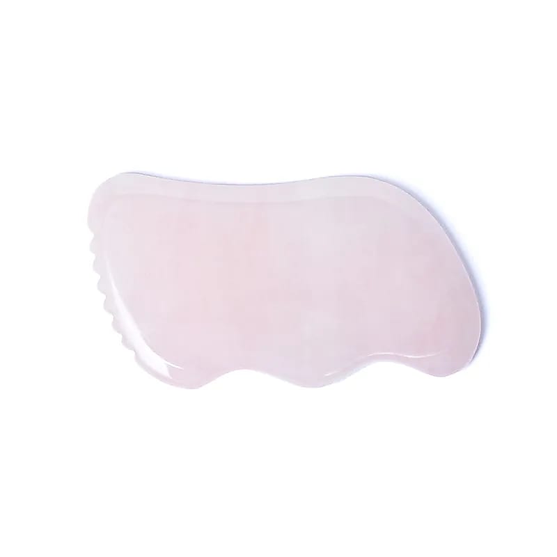 Rose quartz gua sha massage stone wave - 2