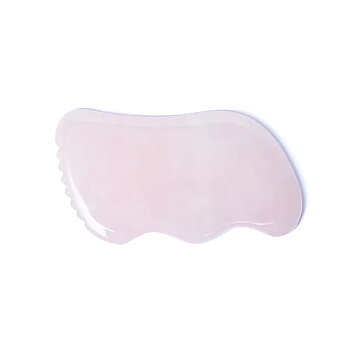 Rose quartz gua sha massage stone wave