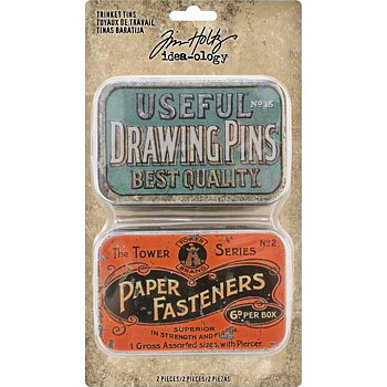 Tim Holtz - Idea-Ology Metal Trinket Tins 2/Pkg