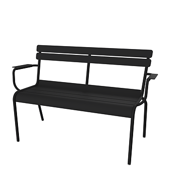 Luxembourg Sofa/Bench 2-seater 131 cm (Liquorice) - In stock - fermob