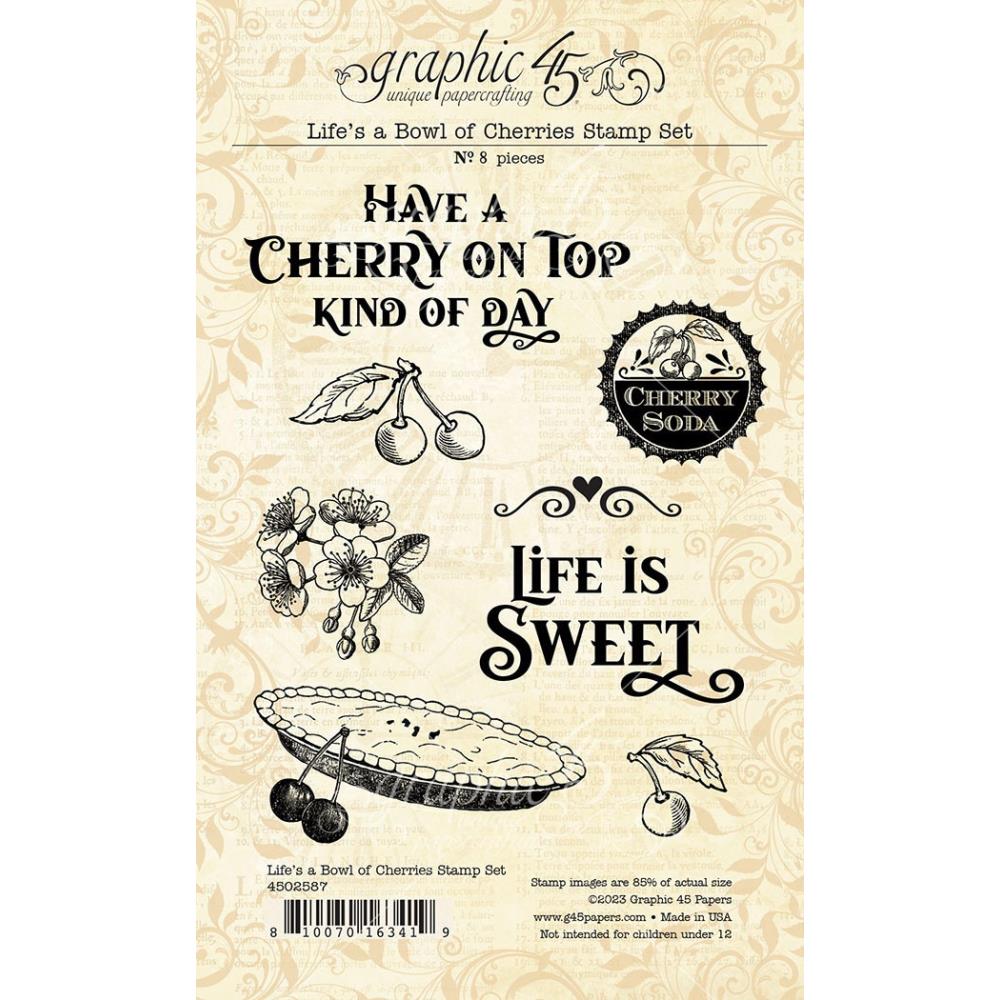 Graphic 45 -Life's A Bowl Of Cherries Stamp Set
