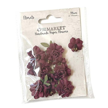 49 And Market - Florets Paper Flowers - Plum