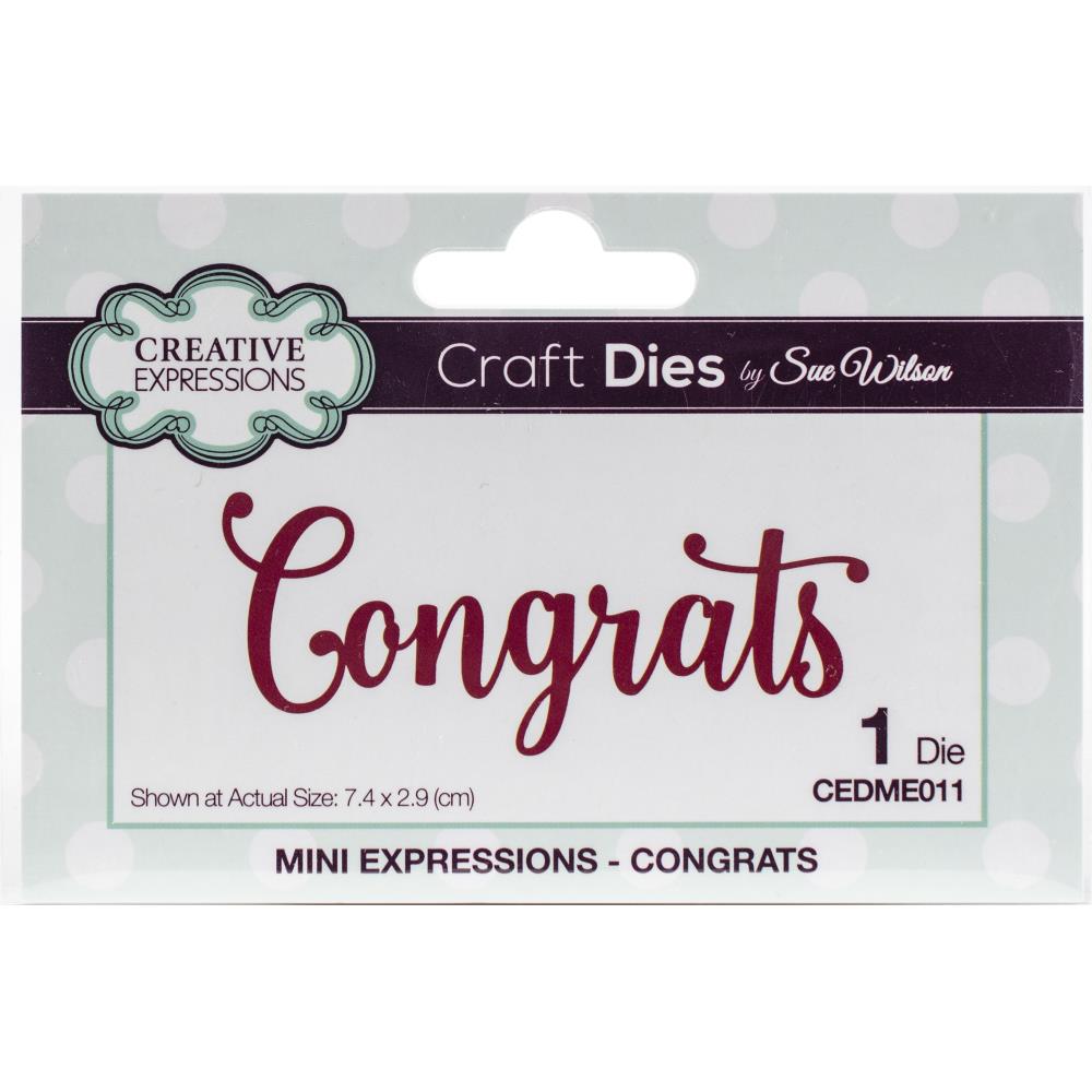Creative Expressions Craft Dies By Sue Wilson - Congrats