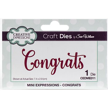 Creative Expressions Craft Dies By Sue Wilson - Congrats