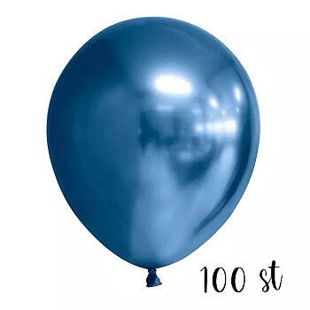 Ballonger Chrome - Blå (100-pack)