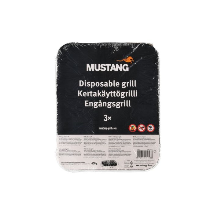 Engångsgrill Mustang  3 -pack