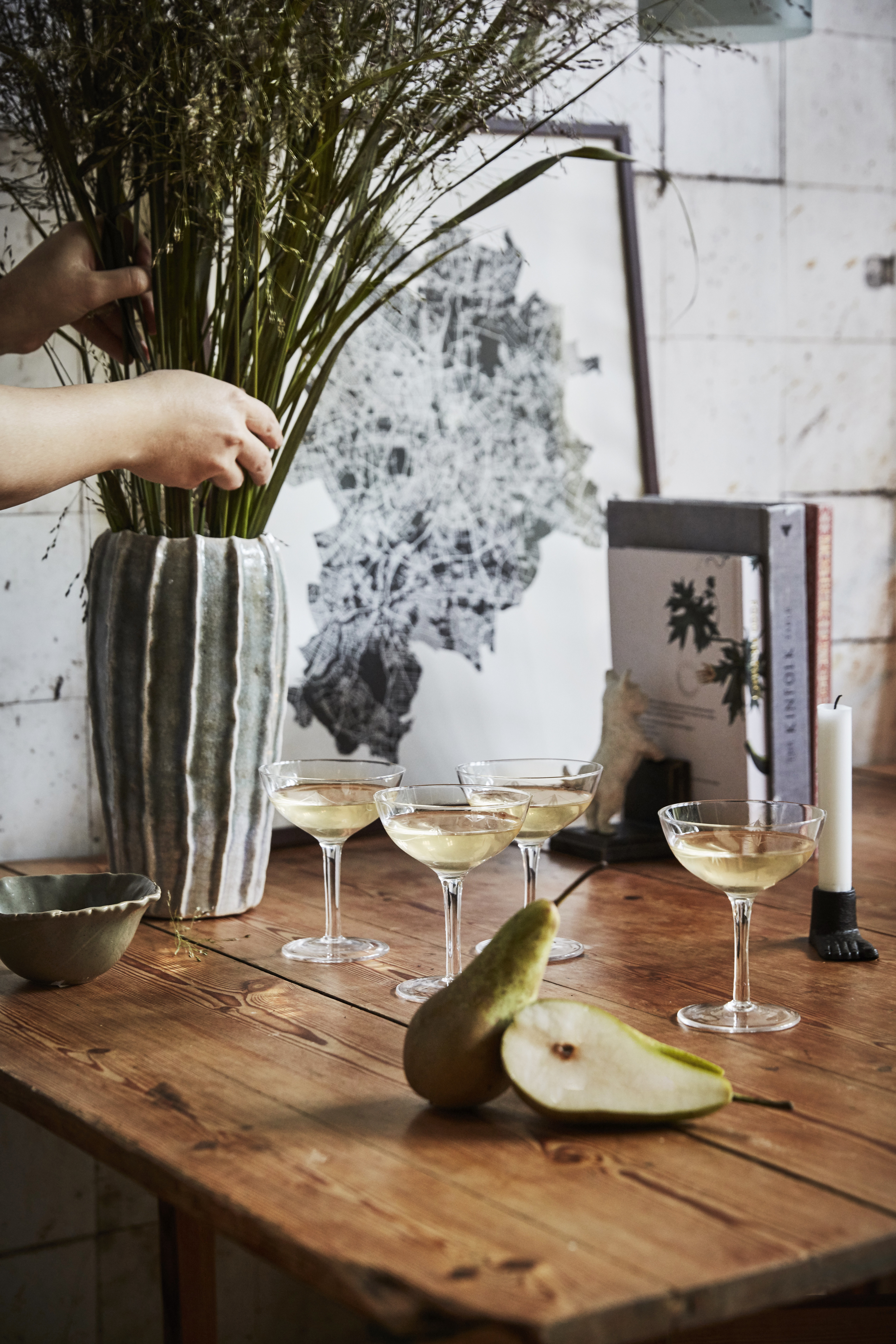 Champagnecoupe i klarglas