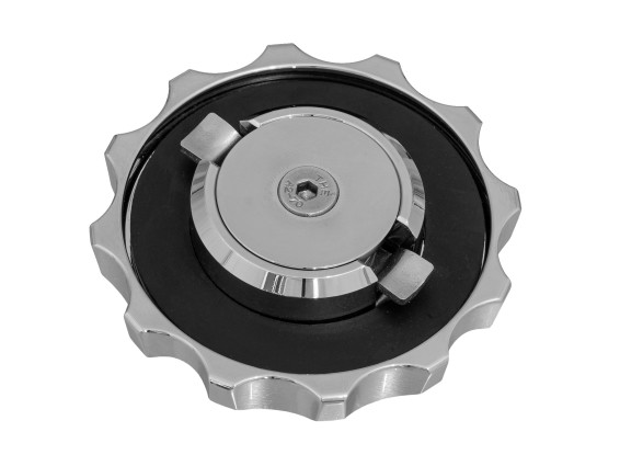 Tank cap  Crome,  very high quality, CNC-milled aluminum 30 mm - 2