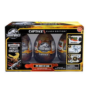 Jurassic World Captivz Clash Edition Slime Egg 3-pack