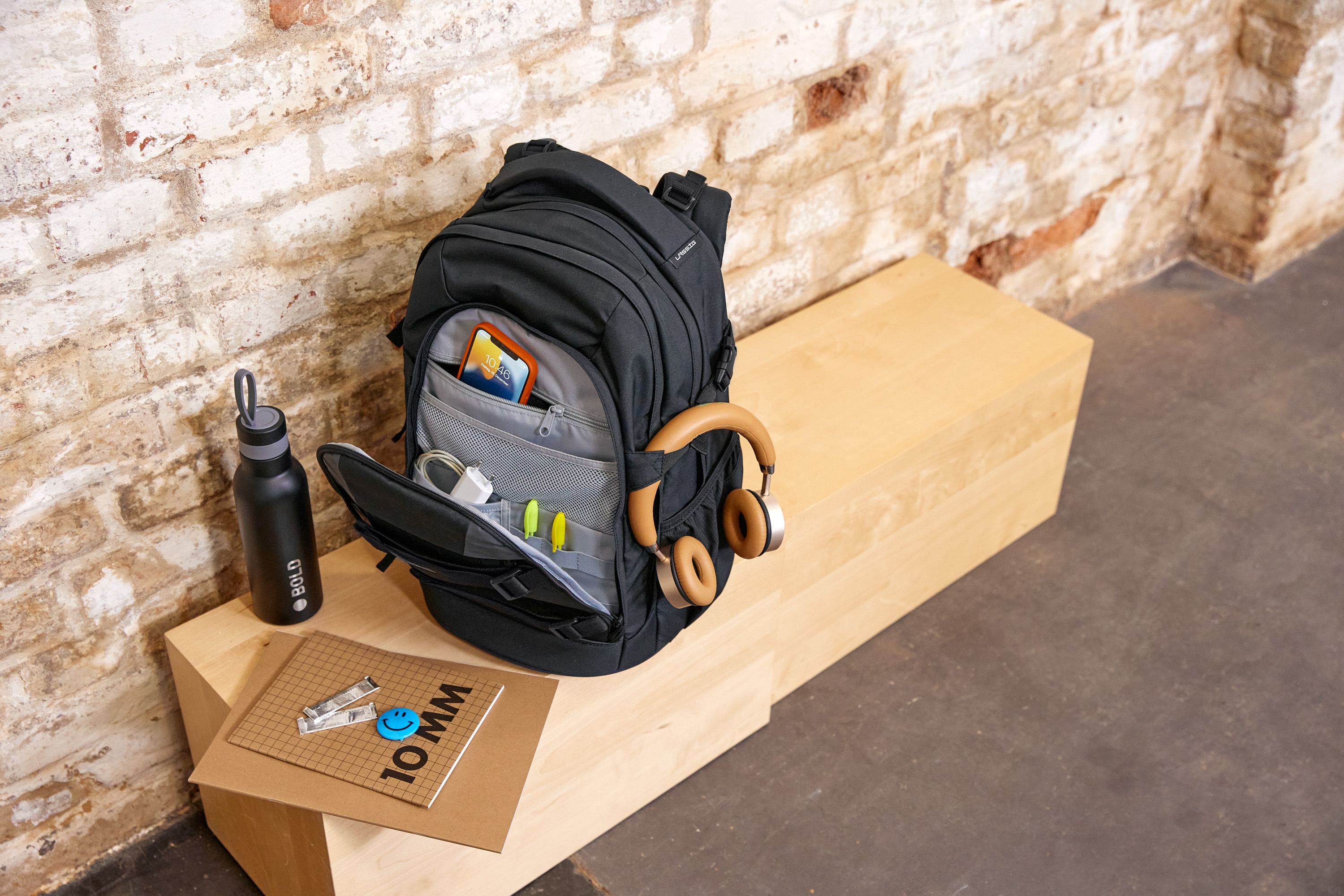 Lässig School Backpack Origin Bold black - 9