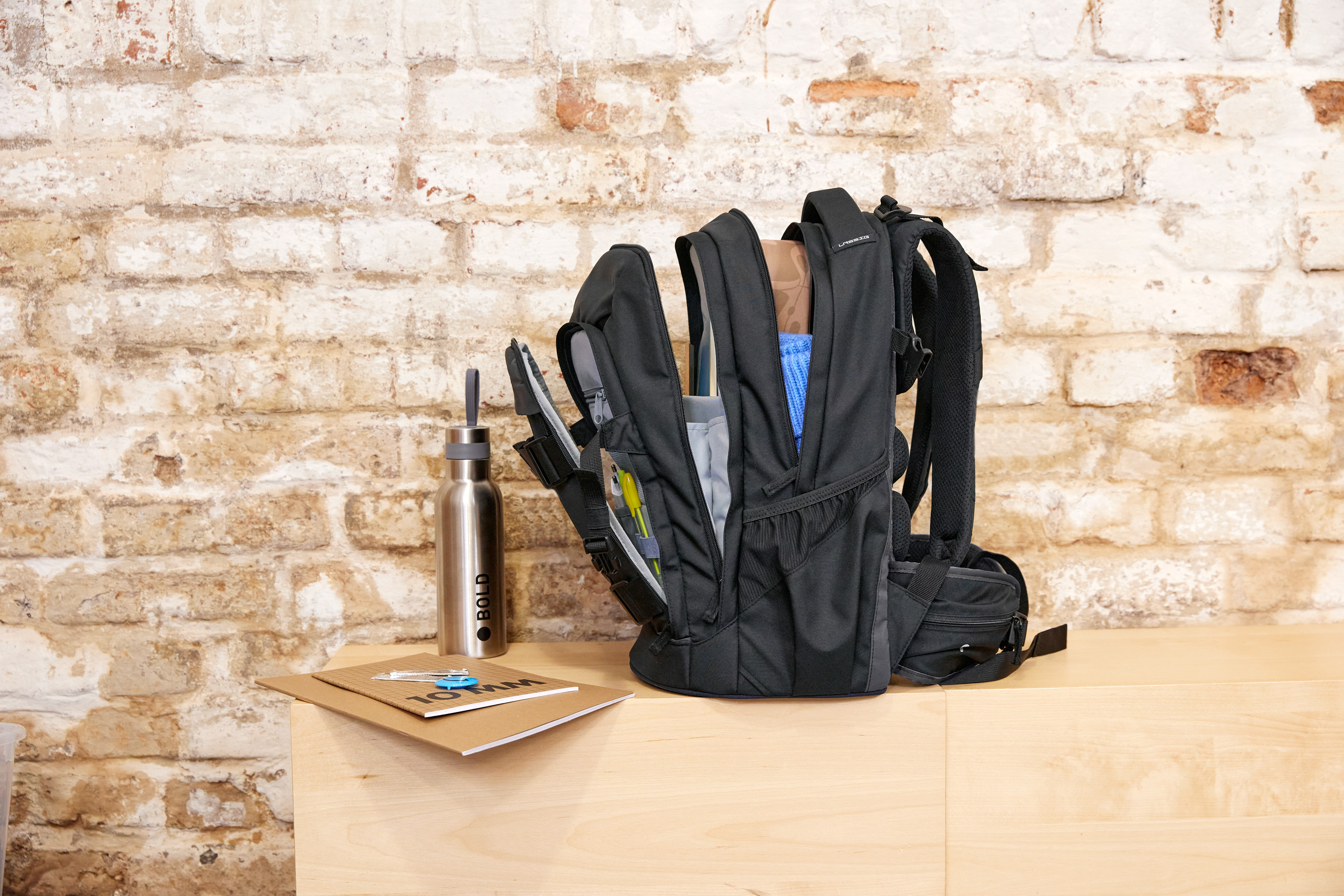 Lässig School Backpack Origin Bold black - 7