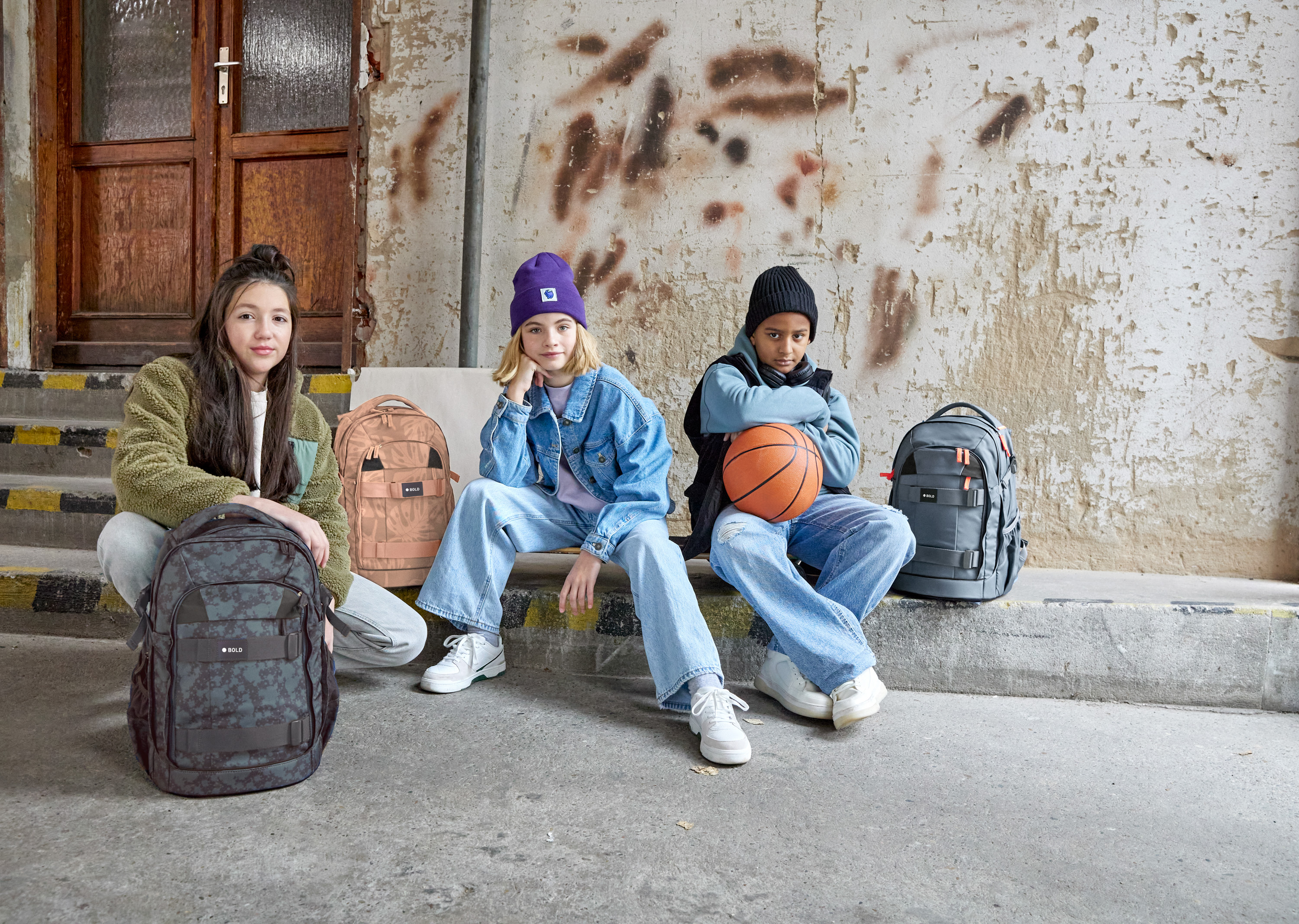Lässig School Backpack Origin Bold Spots blue - 8