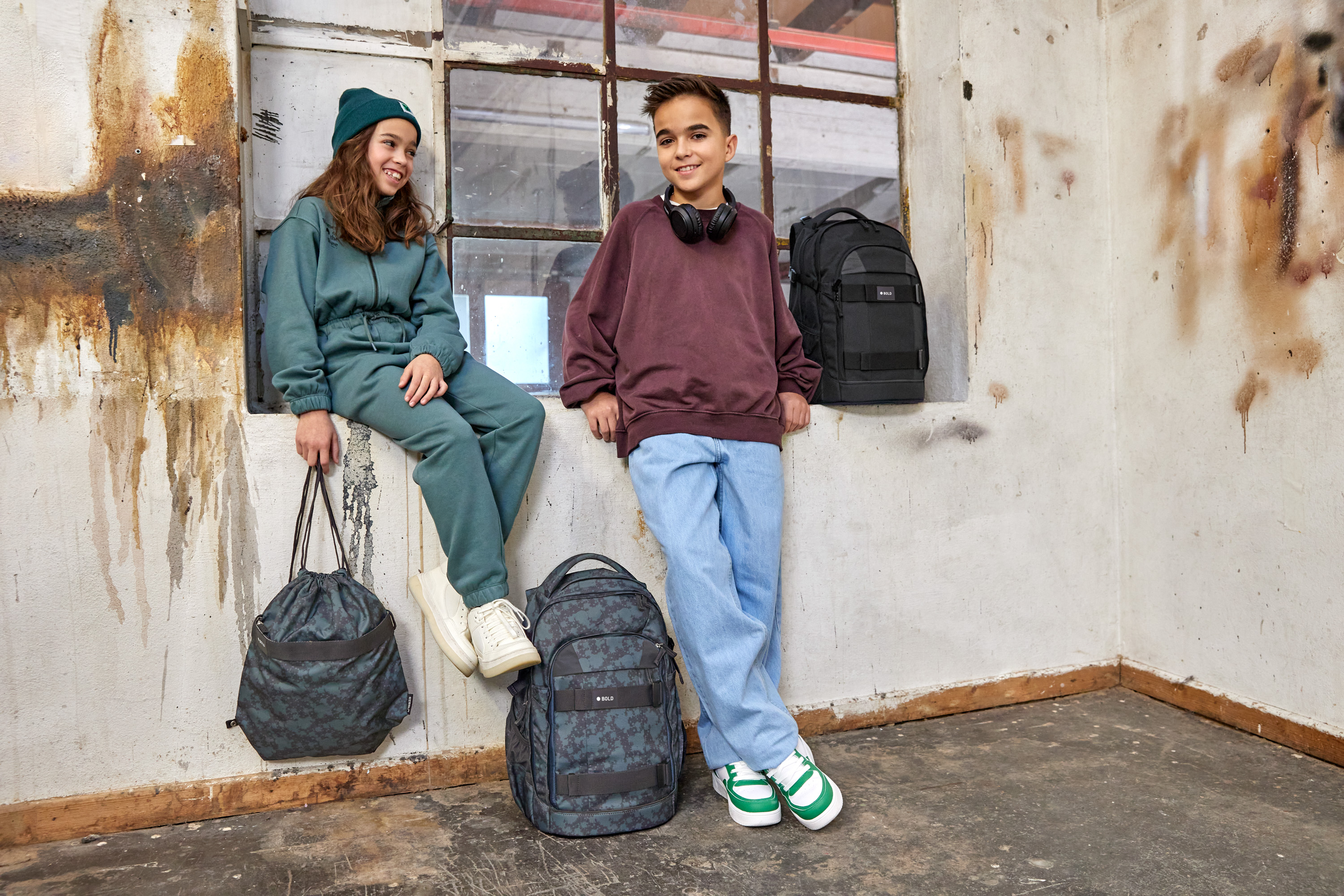 Lässig School Backpack Origin Bold Spots blue - 9