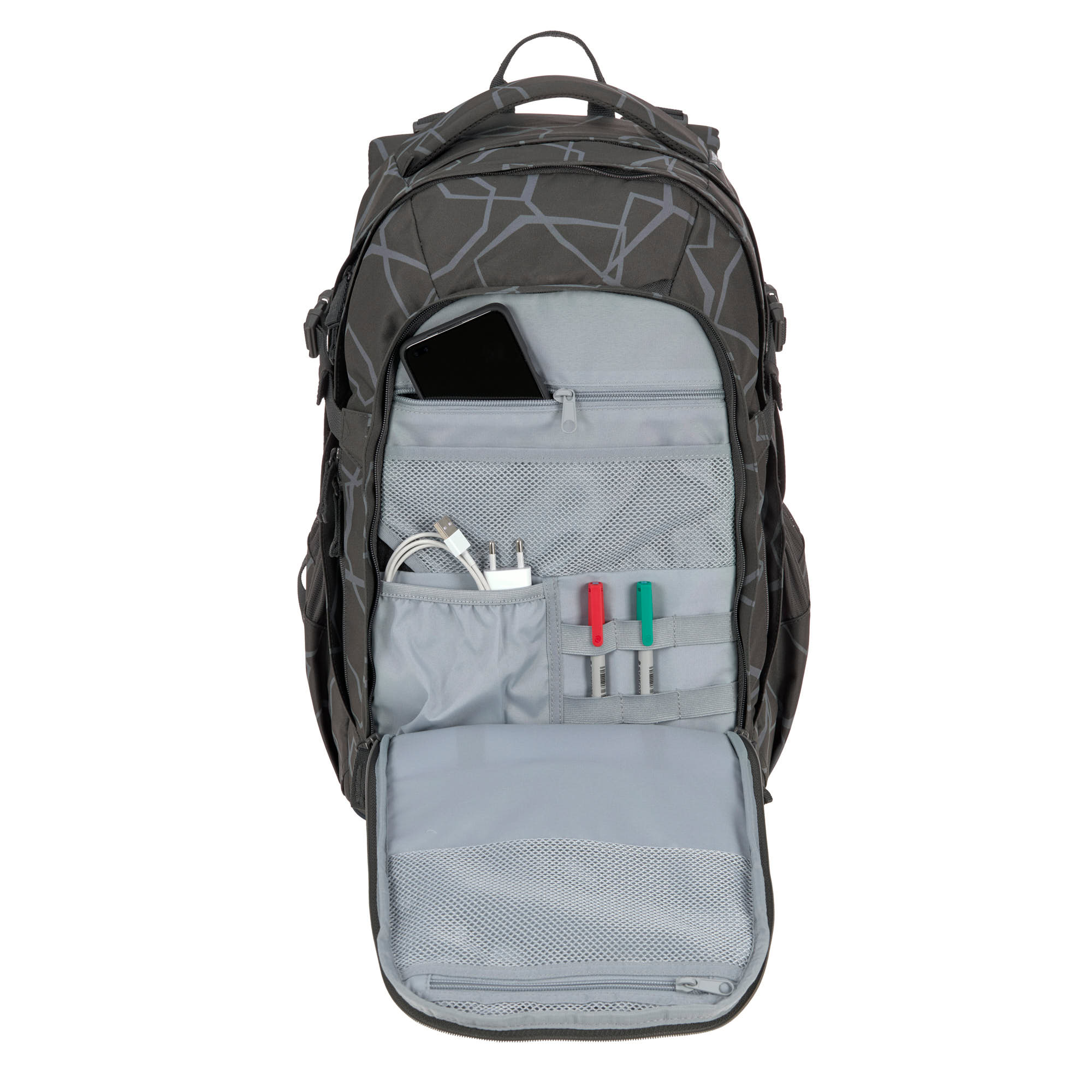 Lässig School Backpack Origin Bold Edges grey - 6