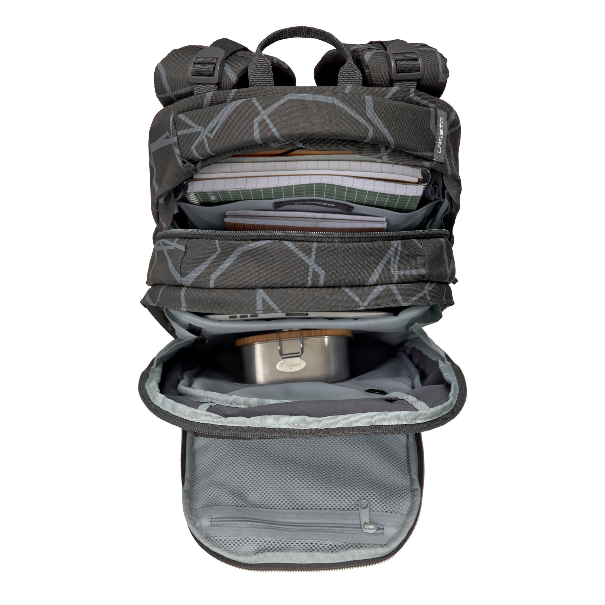 Lässig School Backpack Origin Bold Edges grey - 7