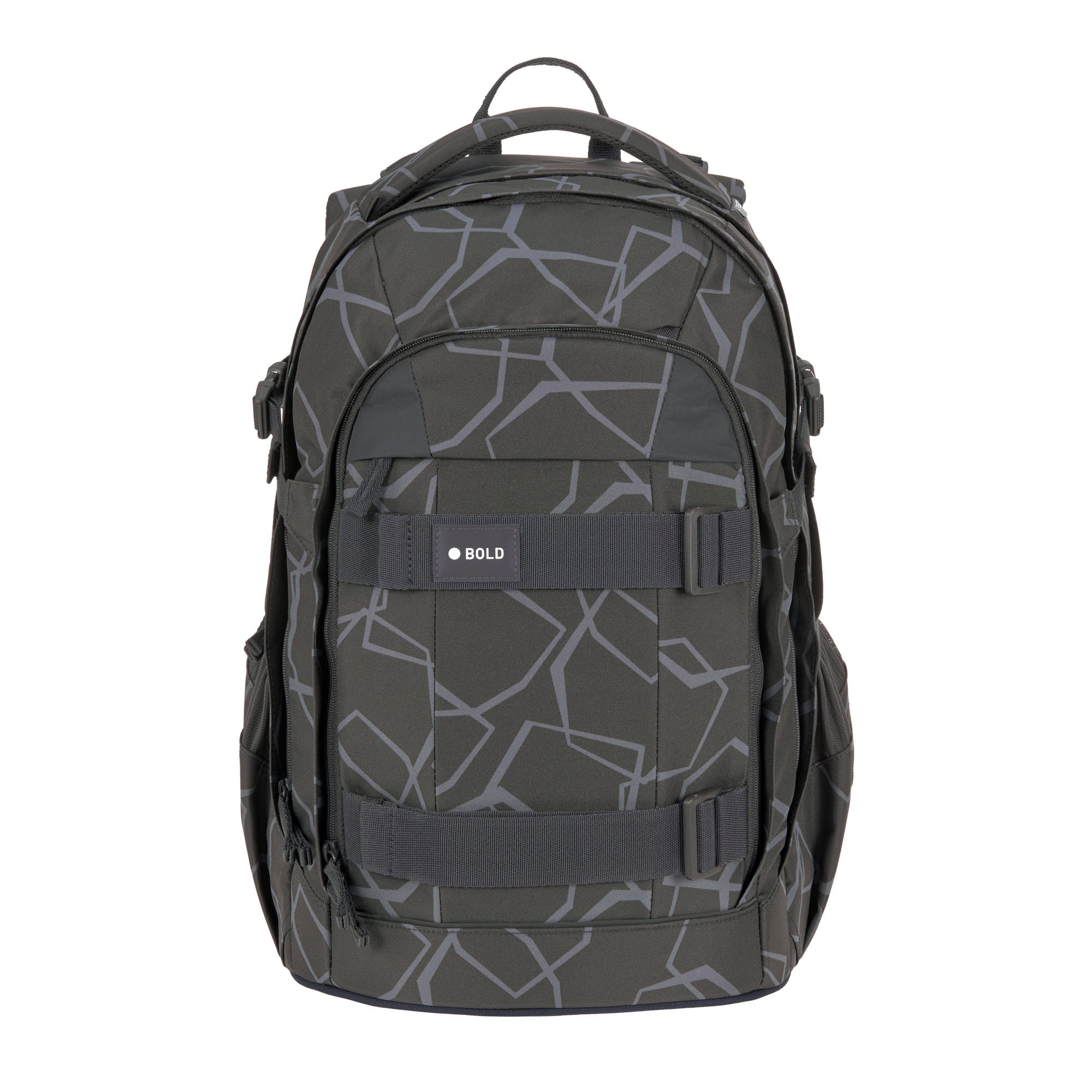 Lässig School Backpack Origin Bold Edges grey