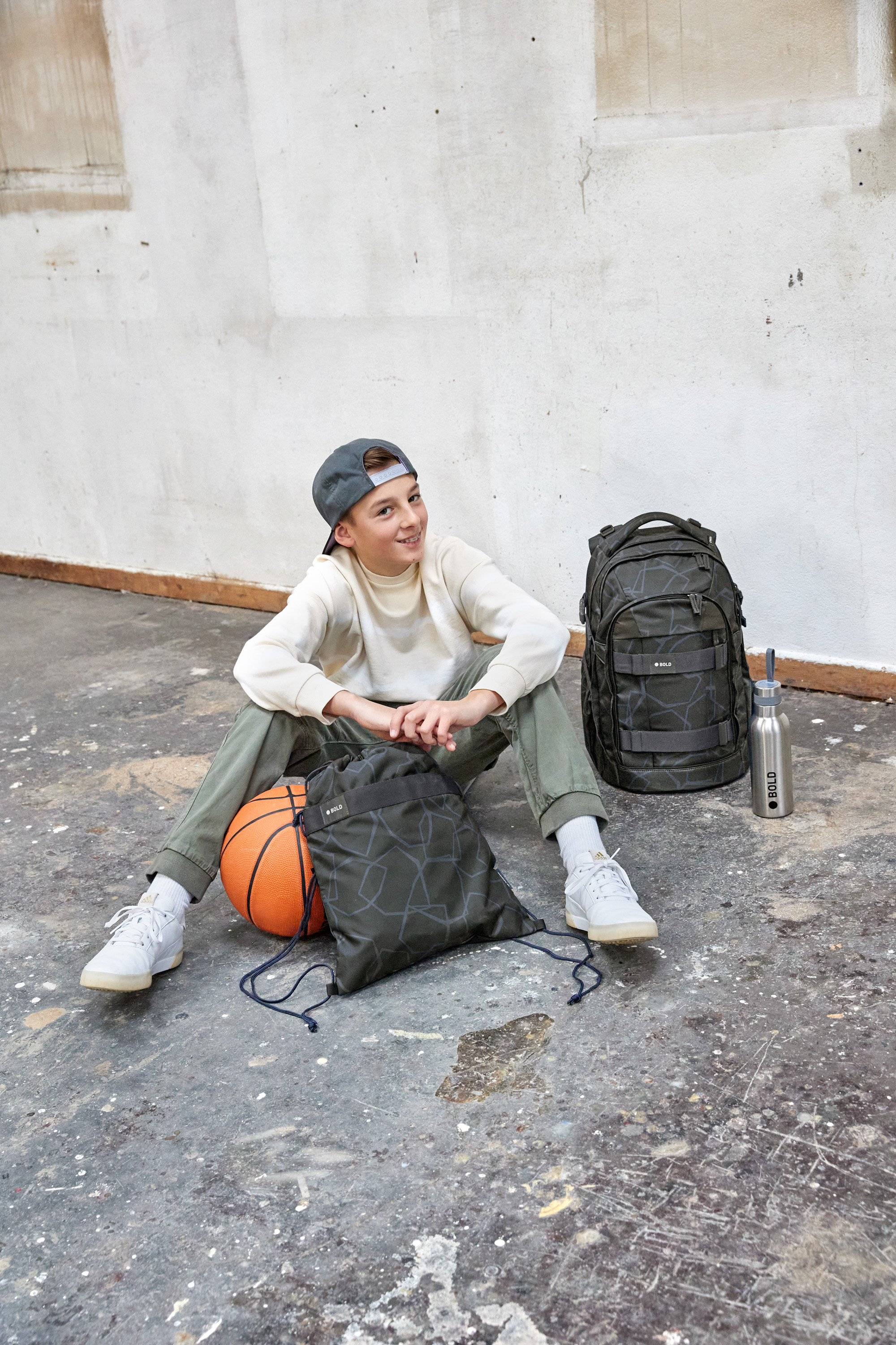 Lässig School Backpack Origin Bold Edges grey - 8