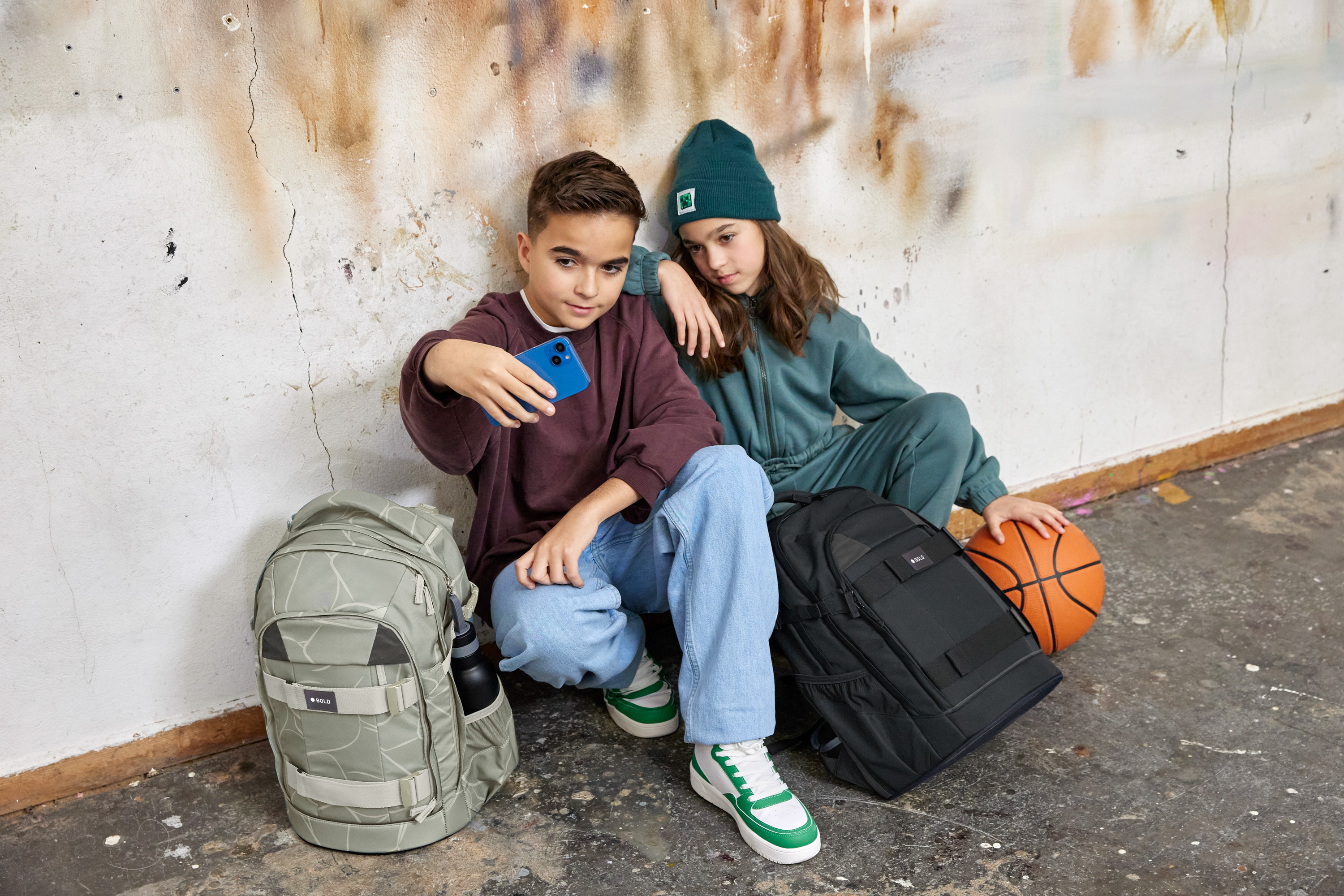 Lässig School Backpack Origin Bold Curve sage - 2