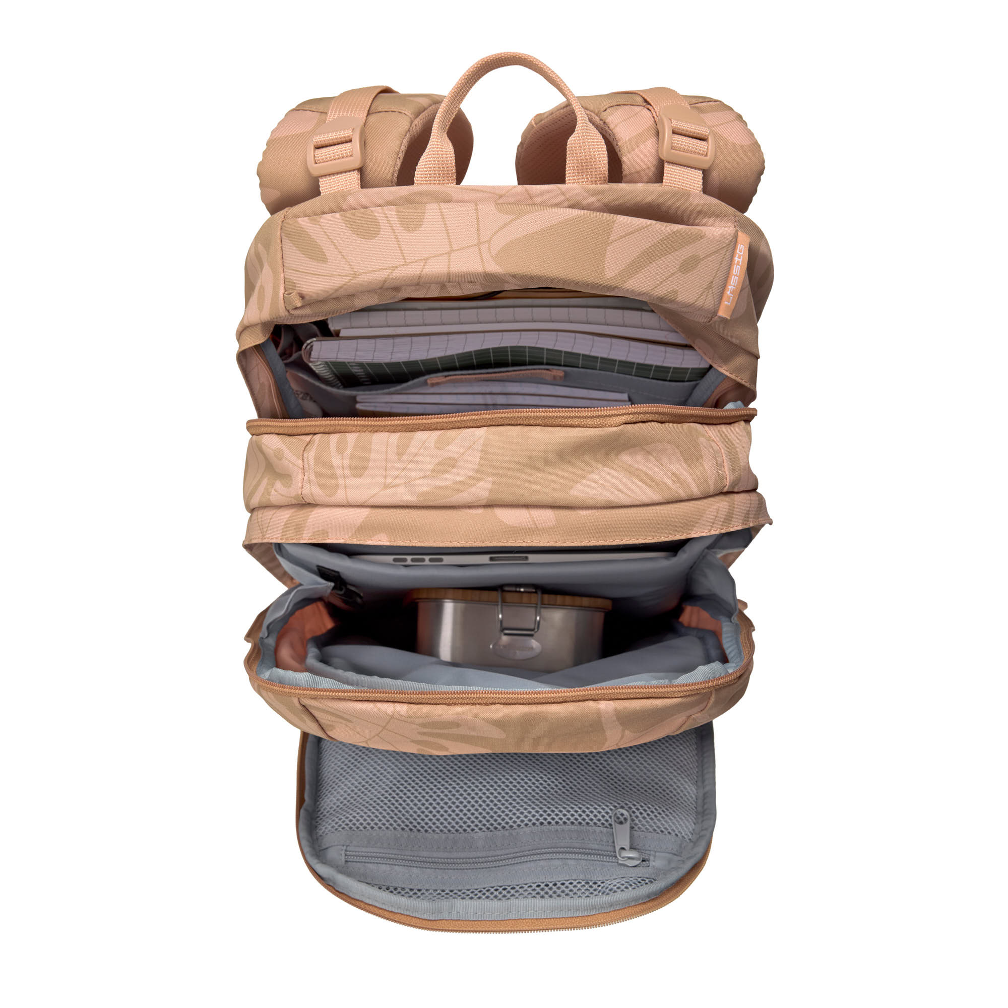 Lässig School Backpack Origin Bold Leaves caramel - 6