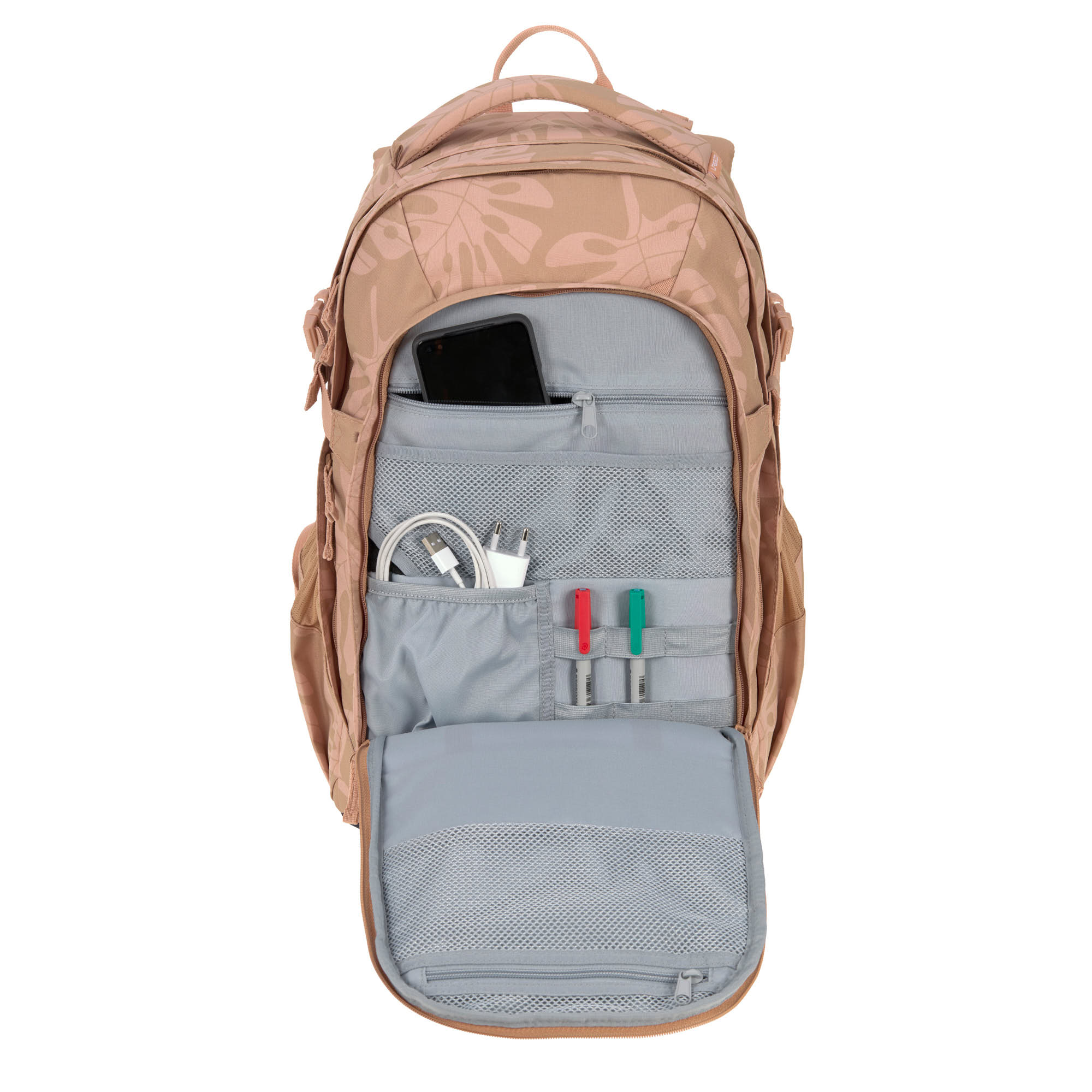 Lässig School Backpack Origin Bold Leaves caramel - 7