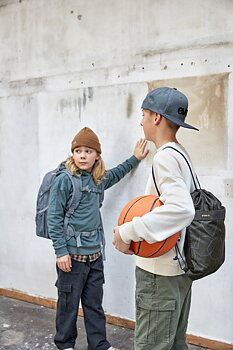 Lässig School String Bag Bold Edges grey