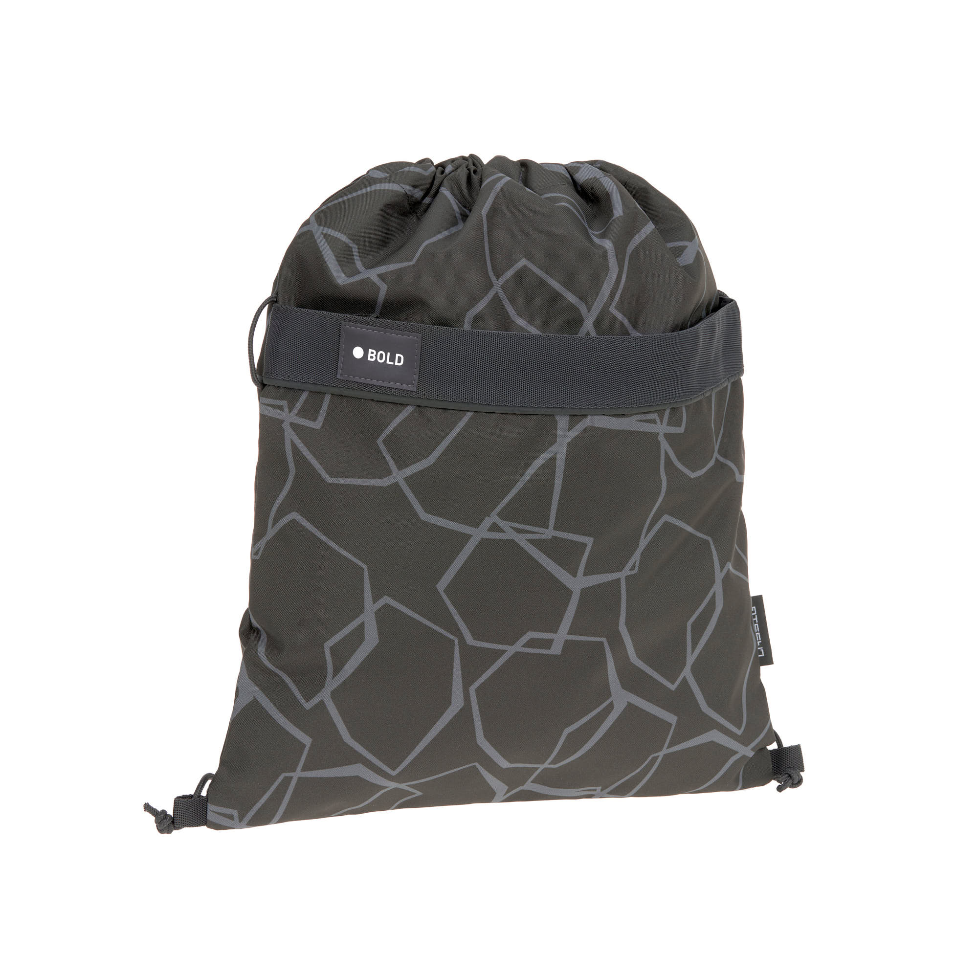 Lässig School String Bag Bold Edges grey