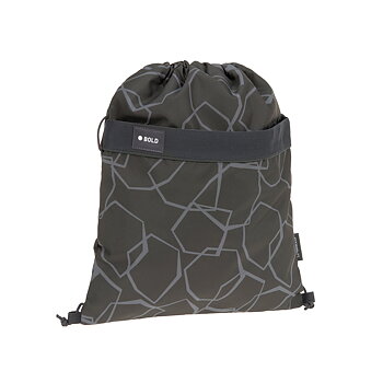 Lässig School String Bag Bold Edges grey
